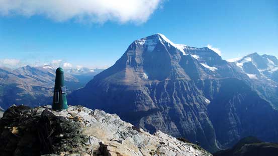 The mythic BC summit green tower and Mt. Robson