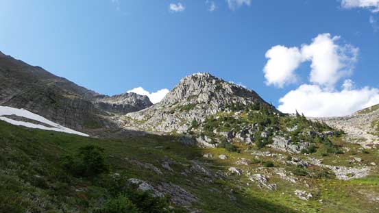 Looking back the upper draw