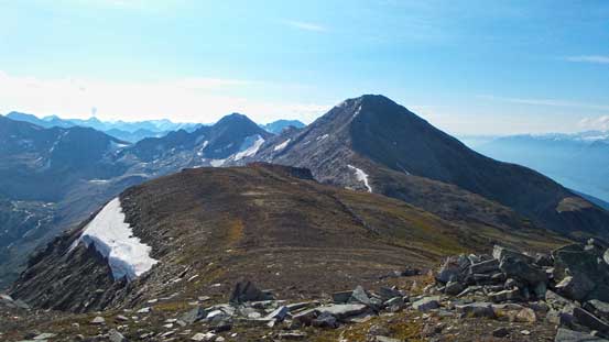 Looking ahead towards Mt. McKirdy