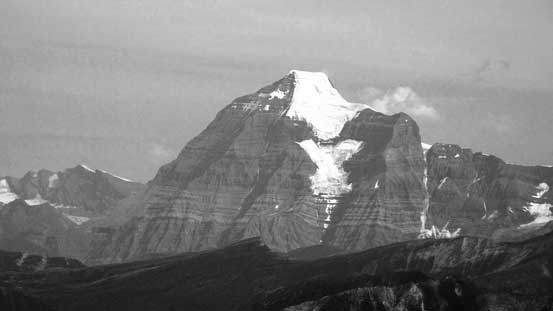 Mt. Robson in black-and-white