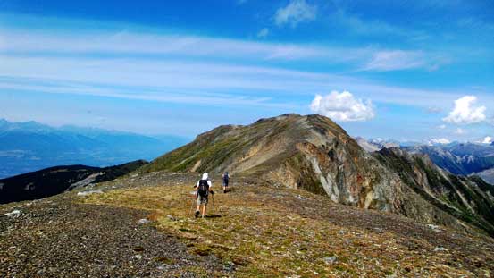 Hiking back up Carson's Peak