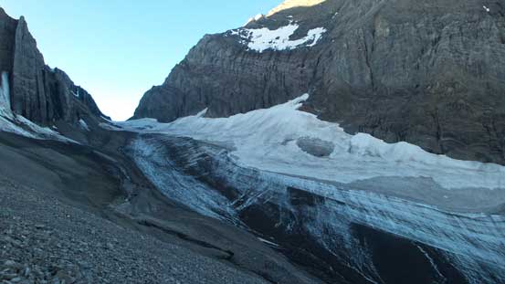 We had to lose some elevation to access French Glacier