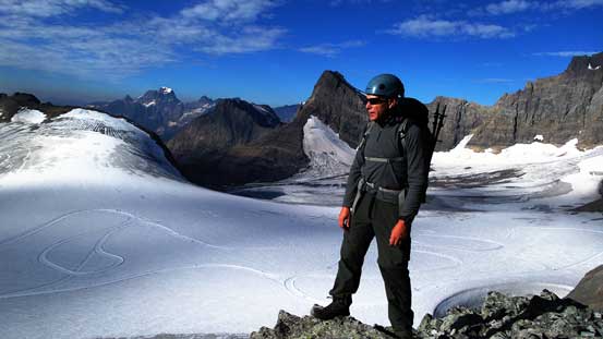 Doug with Haig Icefield behind