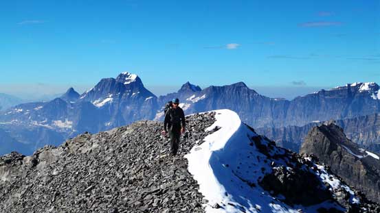 Doug on the false summit, with the Royal Group behind