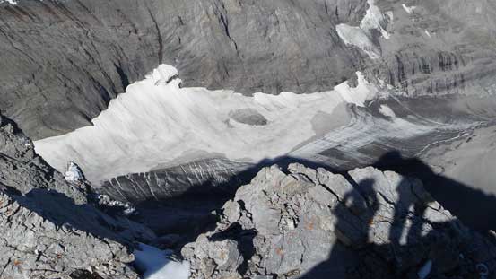 Looking way down at French Glacier