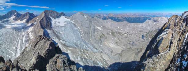 Panorama of Smith Dorrien Glacier and its valley