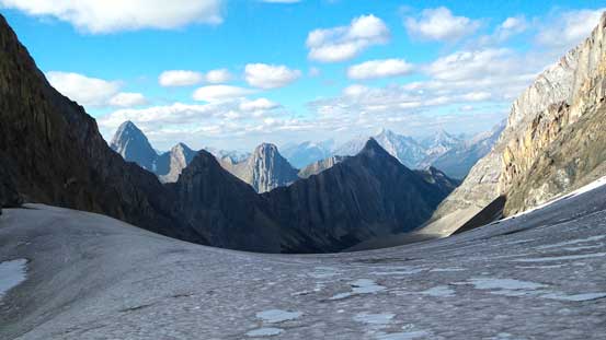 Looking down French Glacier
