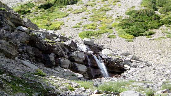 A mini waterfall higher up