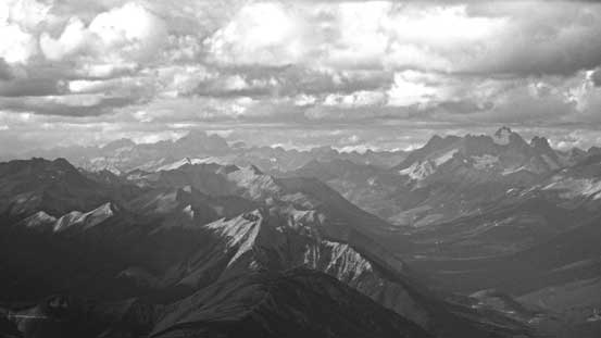 Mt. Assiniboine and Mt. King George looking north