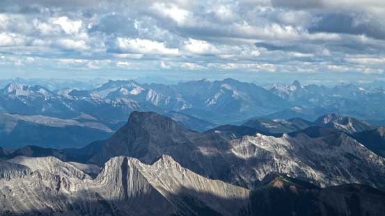 Way in the distance we could see Flathead Range including Mt. Ptolemy
