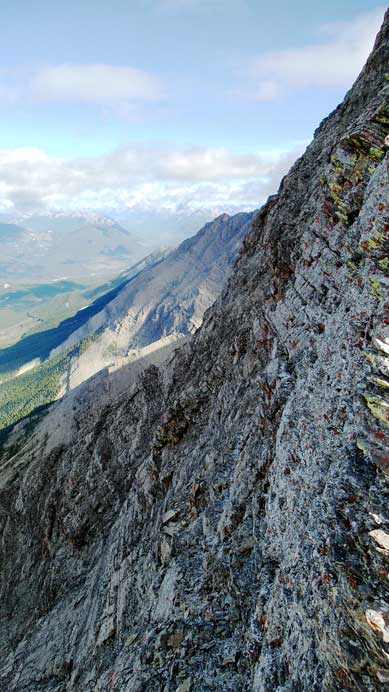 The west side was a shear drop-off