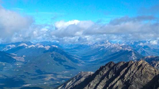 Looking north. The clouds blocked the view towards King George