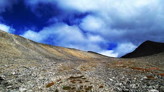 Looking back from the descent