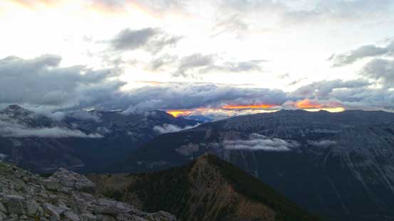 Sunrise was hidden behind the clouds but we could still see the colours