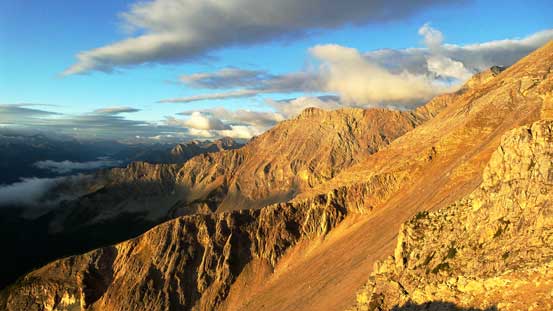 Gorgeous golden glow on the mountains!