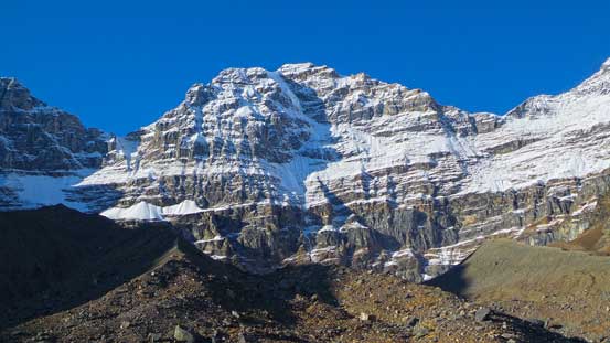 The east face of Mt. Cromwell. The new snow made it look like a Himalayan giant