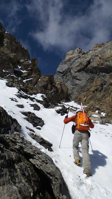 We utilized snow for as much as we could. Steep grind towards the shoulder