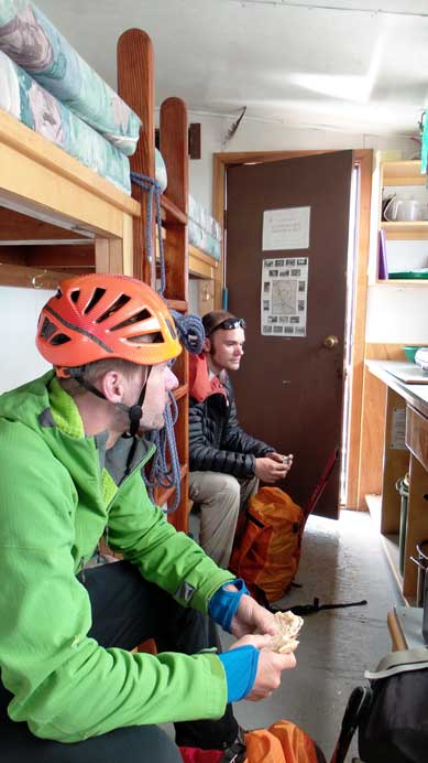 In Lloyd McKay Hut, depressed to see the massive amount of drop on the west side of Little A