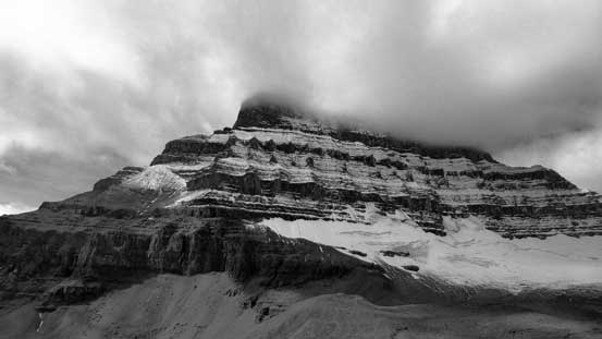 Mt. Alberta hidden in clouds now... We started to lose the views. Oh no....