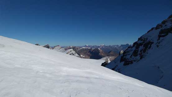 Looking over Woolley/Diadem col towards the north side