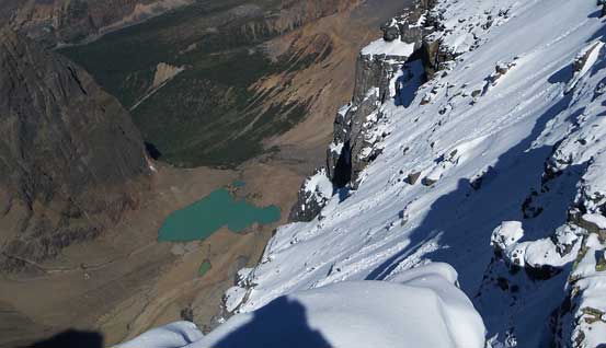 There's a neat glacial fed lake - that's also the exposure you have to deal with...