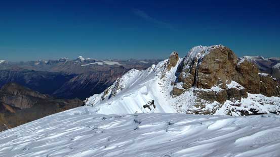 The true summit seen from false summit