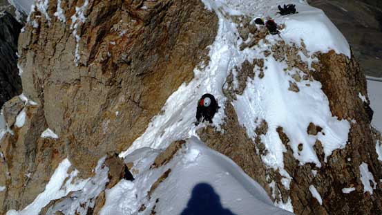 Ben negotiating the crux move. 