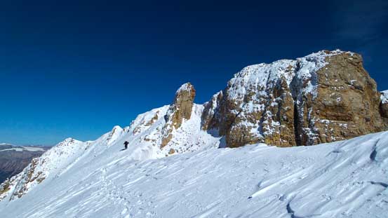 Looking back at the true summit