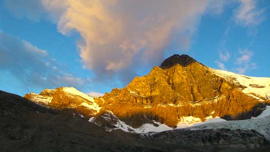 Mt. Woolley's east face is yet unclimbed.