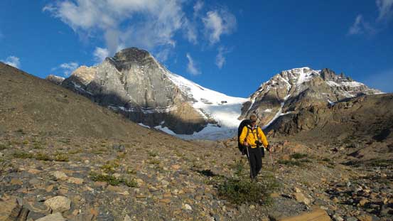 Leaving this pristine bivy site behind