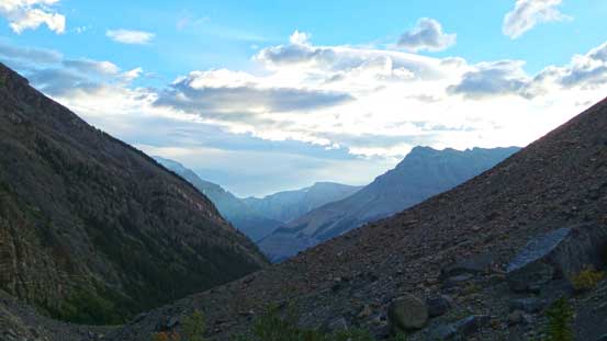 Some clouds were forming up in the front ranges