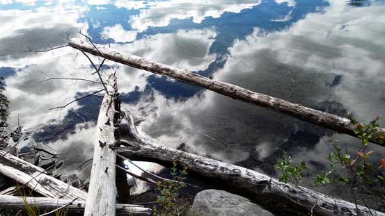 Clouds reflecting in the second Connor Lake