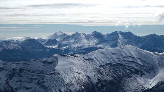 A group of peaks in High Rock Range - Baril, Cornwell, Etherington, Courcelette
