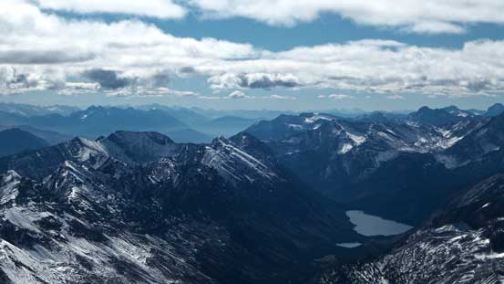 One of the bumps in foreground left of center is Mt. Ingram. On the bottom right are the Connor Lakes