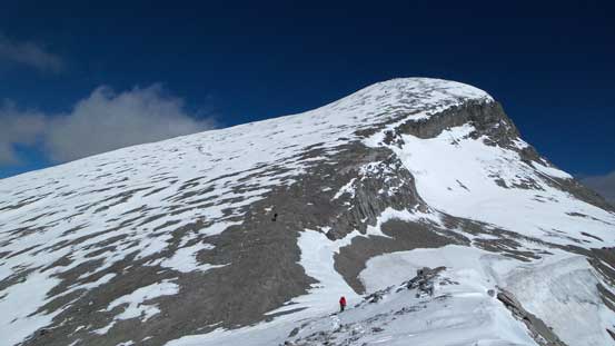 Looking back at the false summit