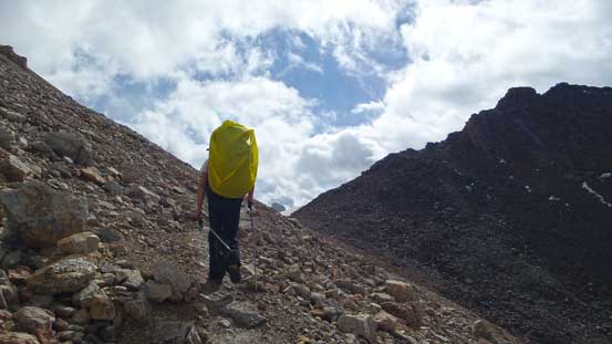 Ben arriving at North Molar Pass
