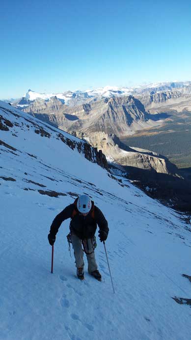 Ben ascending the ramp. 