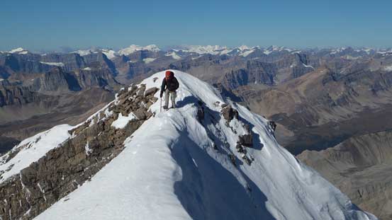 Ben negotiating a narrow section