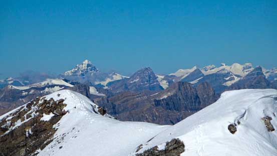 The mighty Mt. Forbes and the 5 peaks on Mt. Lyell. 