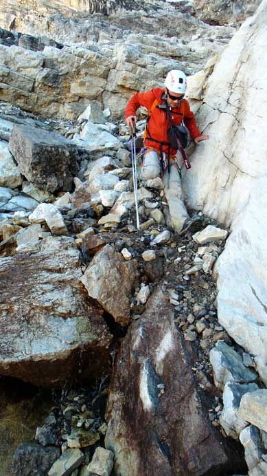 And after that, we had to descend loose gullies