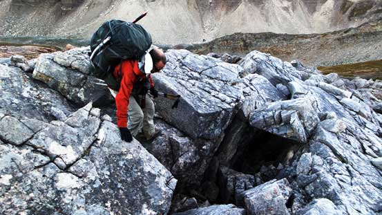Due to our off-route wondering we had to traverse a boulder field