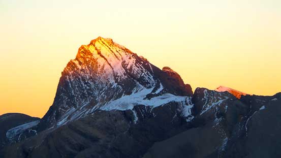 The last light shone on Cataract Peak