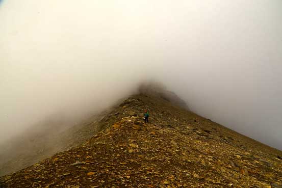 Vern descending. Weather got considerably worse now. Photo by Ben