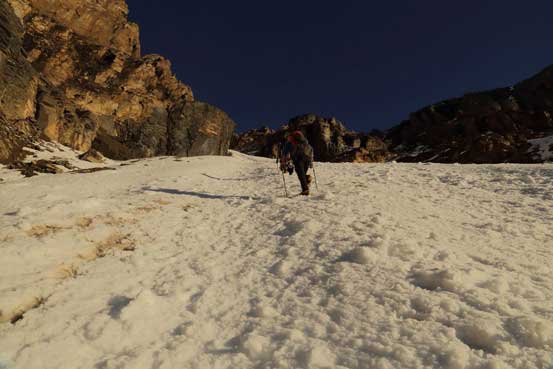 Me leading the way up. Photo by Ben