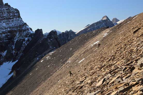 Me slogging up. Photo by Ben