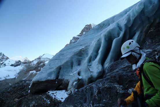 Getting pretty close to some seracs. Photo by Ben