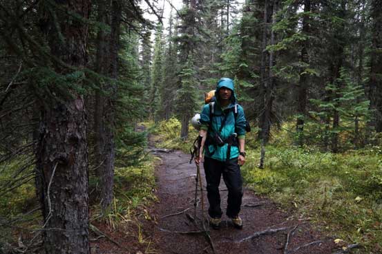 Me on the initial slog up Mosquito Creek Trail. Photo by Ben