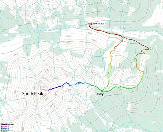 Smith Peak scramble route