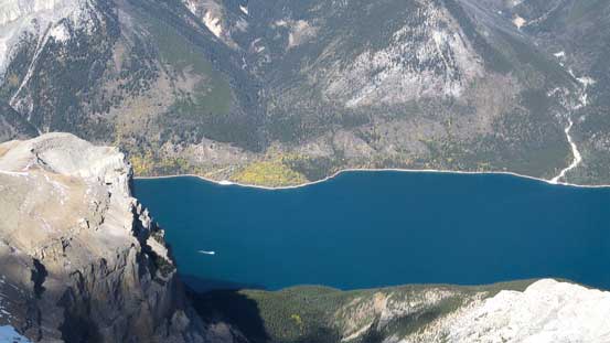 If you look closely there's a boat on the lake