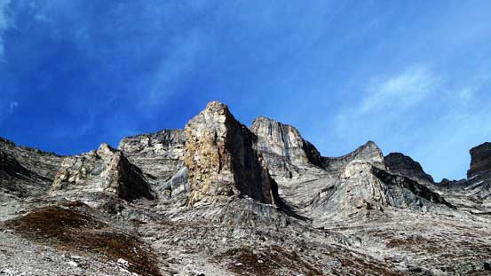 The pinnacles on Girouard's SW Ridge